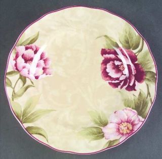 222 Fifth (PTS) Chloe Creme Dinner Plate, Fine China Dinnerware   Red&Pink Flora