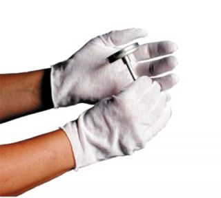 San Jamar Lisle Inspector Waiters Glove, Cotton, One Size, White