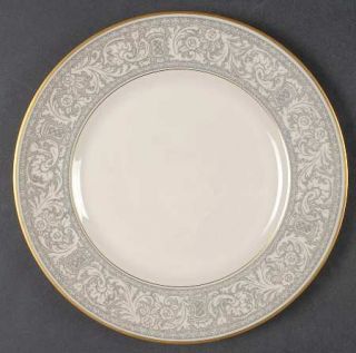Franciscan Renaissance Grey Salad Plate, Fine China Dinnerware   White Floral&Le
