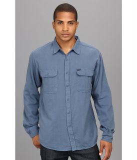 Brixton Donez L/S Flannel Mens Long Sleeve Button Up (Blue)