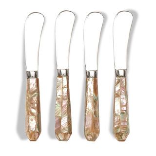 Impulse Maldive Spreaders (set Of 4) (Off white/multiHandle material Mother of PearlCare instructions Hand washNumber of pieces in set Four (4)Model 8067Weight 0.125 poundDimensions 5.5 inches long x 0.75 inch wide x 0.625 inch high )