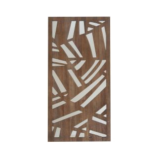 Palm Frond Wall Mirror, Brown