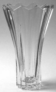 Block Crystal Madison 12 Flared Vase   Clear,Scalloped