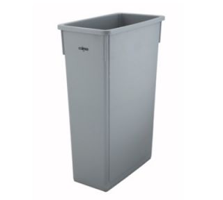 Winco 23 ga Slender Trash Can, Grey