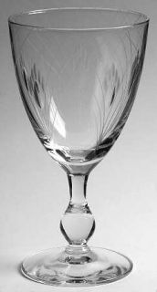 Imperial Glass Ohio Dawn Clear (#210) Water Goblet   Stem#210, Cut#819,  Cut Pla
