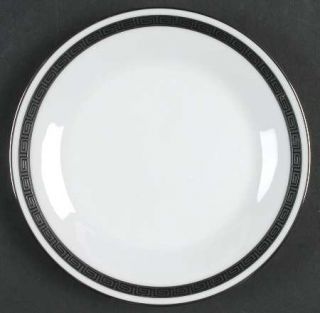Noritake Horizon Bread & Butter Plate, Fine China Dinnerware   Black Band With G