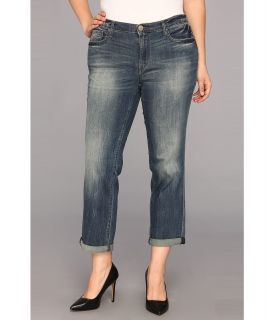 DKNY Jeans Plus Size Bleecker Boyfriend in Down and Dirty Wash Womens Jeans (Blue)