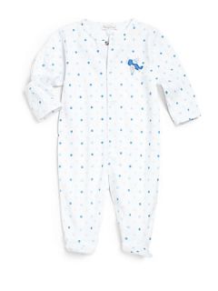 Kissy Kissy Infants Rainbow Dots Airplane Footie   Light Blue