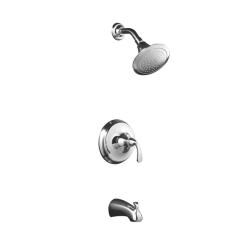Kohler K t10274 4 cp Polished Chrome Forte Rite temp Pressure balancing Bath And Shower Faucet Trim, Valve Not Included
