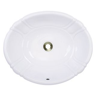 Polaris Sinks P5181ow White Porcelain Vessel / Drop in Bathroom Vanity Sink