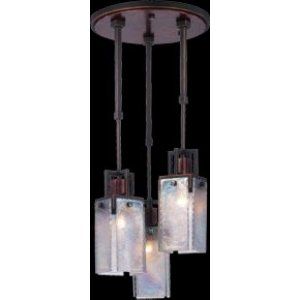 Kalco Lighting KAL 2507 1AC IRI Bedford 3 Light Foyer With Copper Accents