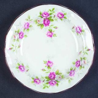 Duchess June Bouquet Butter Tray, Fine China Dinnerware   Amber Shape,Pink&White