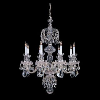 Crystorama 1148 CH CL MWP Traditional Crystal Chandelier   28W in. Multicolor  