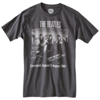 Beatles on Stage Mens Graphic Tee   Charcoal XXL