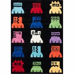 Nuloom Handmade Kids Robots Black Wool Rug (36 X 56) (MultiPrimary Material WoolPile Height 0.50 inchesStyle ContemporaryPattern KidsTip We recommend the use of a non skid pad to keep the rug in place on smooth surfaces.All rug sizes are approximate.