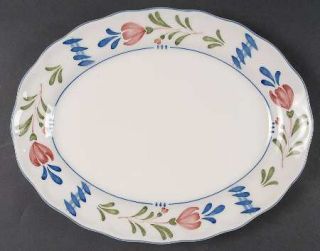 Nikko Avondale 11 Oval Serving Platter, Fine China Dinnerware   Provincial,Red/