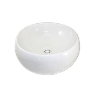 Monch White Ceramic Vessel Bathroom Sink
