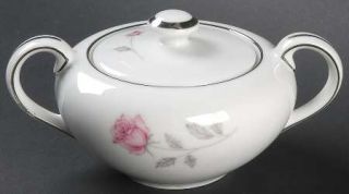 Cordon Bleu Spring Bouquet Sugar Bowl & Lid, Fine China Dinnerware   Pink Roses,