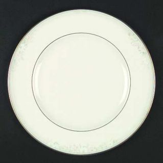 Royal Doulton Matinee Dinner Plate, Fine China Dinnerware   Green Line,White&Pin