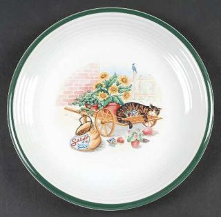 Century China Cat Nap Salad Plate, Fine China Dinnerware   Calico Cat, Flower Ca