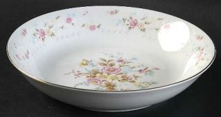 Silverie Siv3 Coupe Soup Bowl, Fine China Dinnerware   Blue, Pink, Yellow Flower