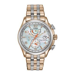 Citizen Eco Drive World Time A T Womens Two Tone 10ATM Watch FC0006 52D