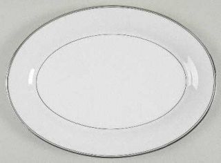 Noritake Diana (Platinum Trim) 14 Oval Serving Platter, Fine China Dinnerware  