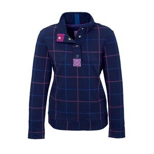 Joules Peachy Sweatshirt Navy Check Us 8/uk 12