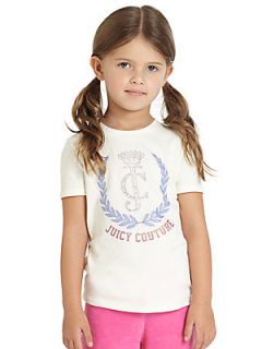 Juicy Couture Toddlers & Little Girls Cotton Logo Tee   White