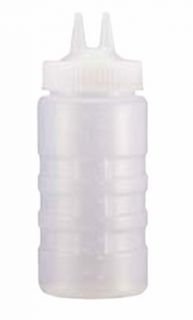 Vollrath 16 oz Twin Tip Squeeze Bottle   Wide Mouth, Clear