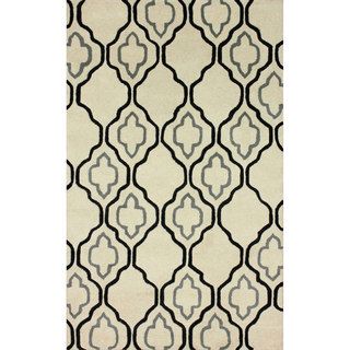 Nuloom Handmade Moroccan Trellis Natural Wool Rug (3 X 5) (BlackPattern AbstractTip We recommend the use of a non skid pad to keep the rug in place on smooth surfaces.All rug sizes are approximate. Due to the difference of monitor colors, some rug color