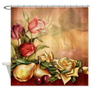  Flowers and Fruit Shower Curtain  Use code FREECART at Checkout
