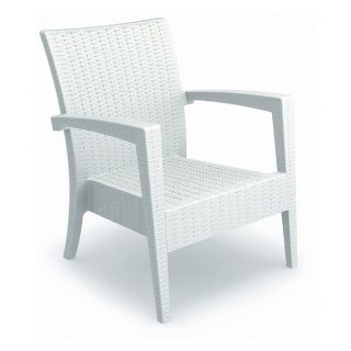 Compamia ISP850 WH Miami Resin Club Chair   White   Set of 2   ISP850 WH