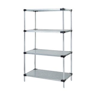 Quantum Solid Shelf Unit System   86in.H Unit with 4 36in.W x 18in.D Shelves,