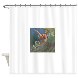  Vintage Mermaid Art Shower Curtain  Use code FREECART at Checkout