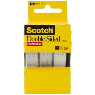Scotch Permanent Double Sided Tape 5x250in (3 Pack)
