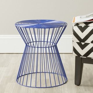 Adele Dark Blue Iron Wire Stool (Dark blueMaterials IronDimensions 17.3 inches high x 15.4 inches wide x 15.4 inches deepThis product will ship to you in 1 box.Furniture arrives fully assembled )