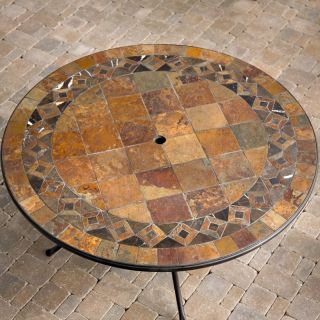 Palazetto 60 Inch Mosaic Dining Table Multicolor   ALH338 2