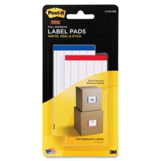 Post it Super Sticky Red/Blue Lined ID Label Pad