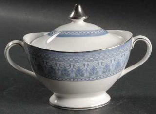 Royal Doulton Rossetti Sugar Bowl & Lid, Fine China Dinnerware   Bone,Light&Dark