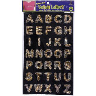 Dritz Gold Sequin Iron on Letters (1 Sheet)