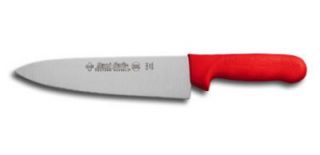 Dexter Russell 8 in Cooks Knife w/ Stain Free Steel Blade, Red Handle