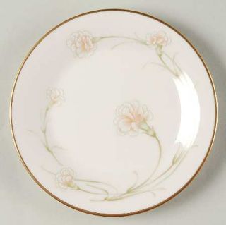 Noritake Weyburne Bread & Butter Plate, Fine China Dinnerware   Peach/White Flow