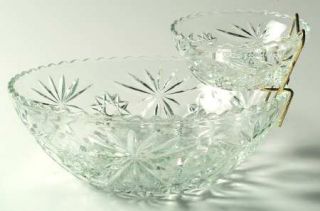 Anchor Hocking Prescut Clear Chip and Dip Bowls with Metal Holder   Clear, Press