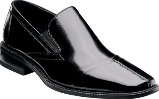 Mens Stacy Adams Robbins 24850   Black Buffalo Leather Cap Toe Shoes