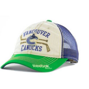 Vancouver Canucks Reebok NHL Hockey Stick Mesh Cap