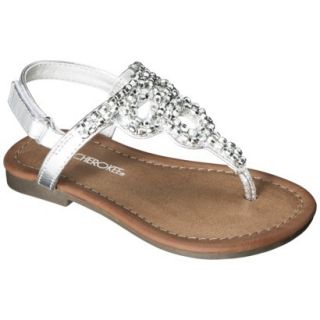 Toddler Girls Cherokee Jumper Sandals   Silver 6