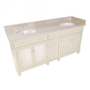 Foremost FMCTAAT7222D Cottage 72 in. Vanity in Antique White with Granite Vanity