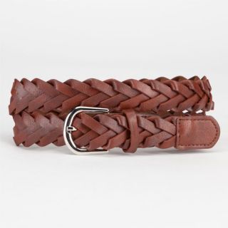 Braided Faux Leather Belt Brown In Sizes Small, Medium, Large For Women 2191264