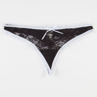 Lace Thong Black In Sizes Small, Medium, Large For Women 234202100
